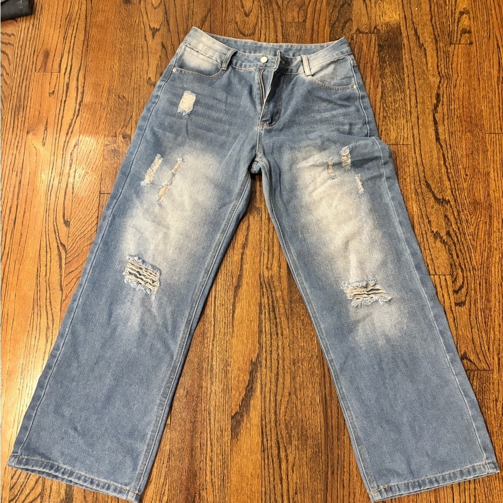Women’s  Distressed Blue Jeans